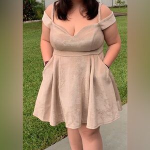 B Darlin Champagne Mini Dress